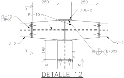 Plano de detalles de conexiones.